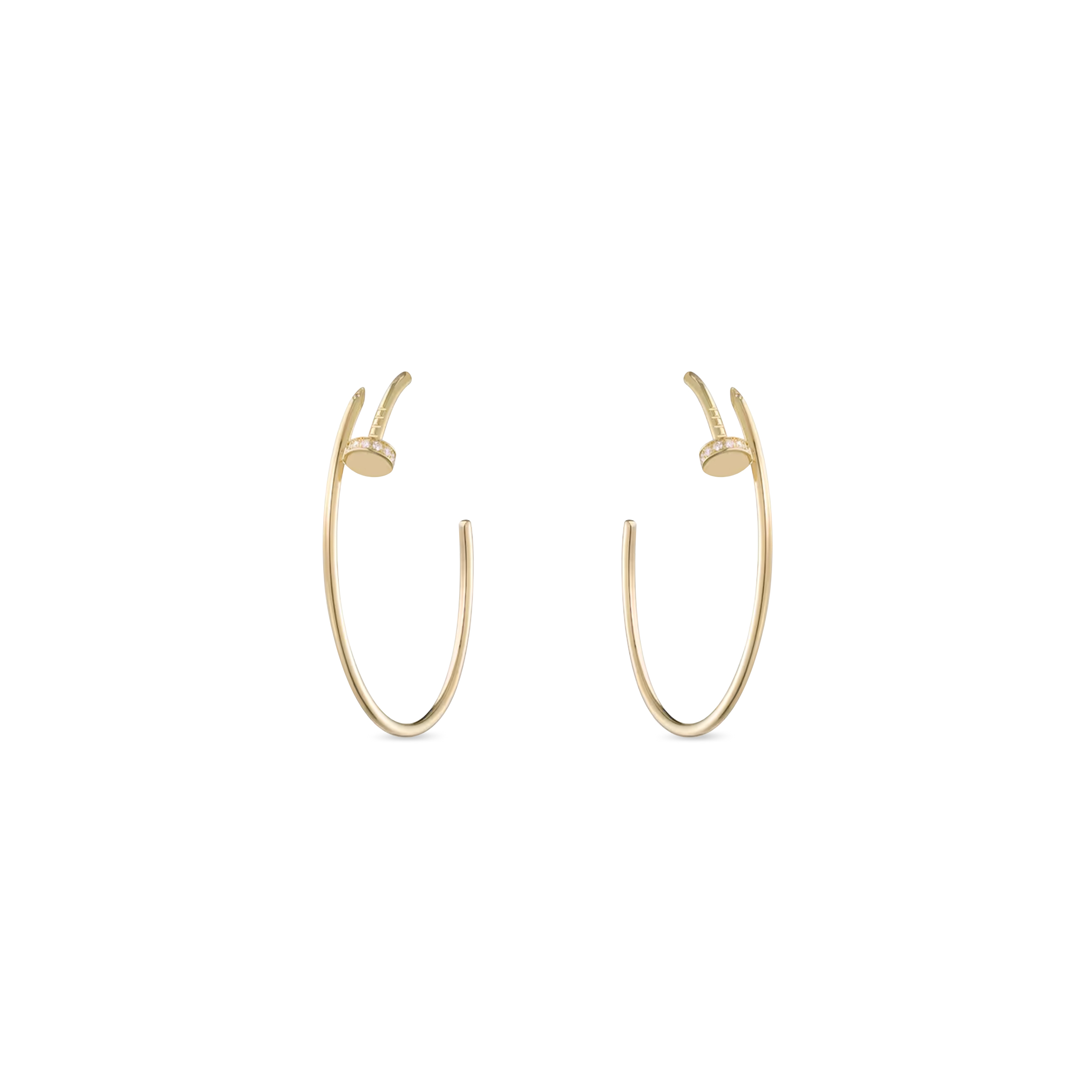 CARTIER JUSTE UN CLOU HOOP EARRINGS, LARGE MODEL, DIAMONDS B8301225